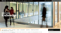 Desktop Screenshot of knowledge.unibocconi.it