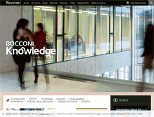 Tablet Screenshot of knowledge.unibocconi.it