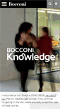 Mobile Screenshot of knowledge.unibocconi.eu