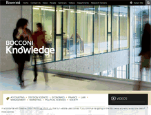 Tablet Screenshot of knowledge.unibocconi.eu